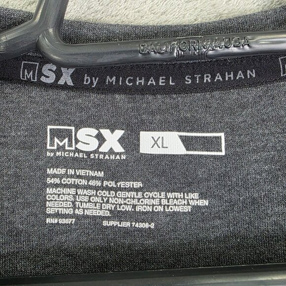 Mens Gray MSX Michael Strahan Sweatshirt Crew Neck Long Sleeve Pockets Size XL - Picture 4 of 8